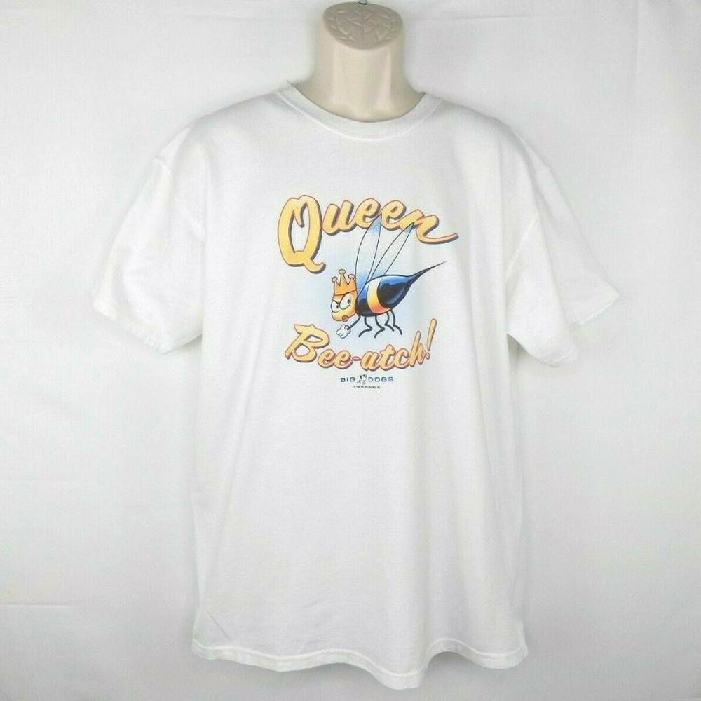Vintage Big Dogs Womens T-shirt Large Queen Bee At